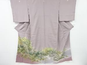 リサイクル　作家物　清水寺模様五つ紋色留袖(比翼付き)